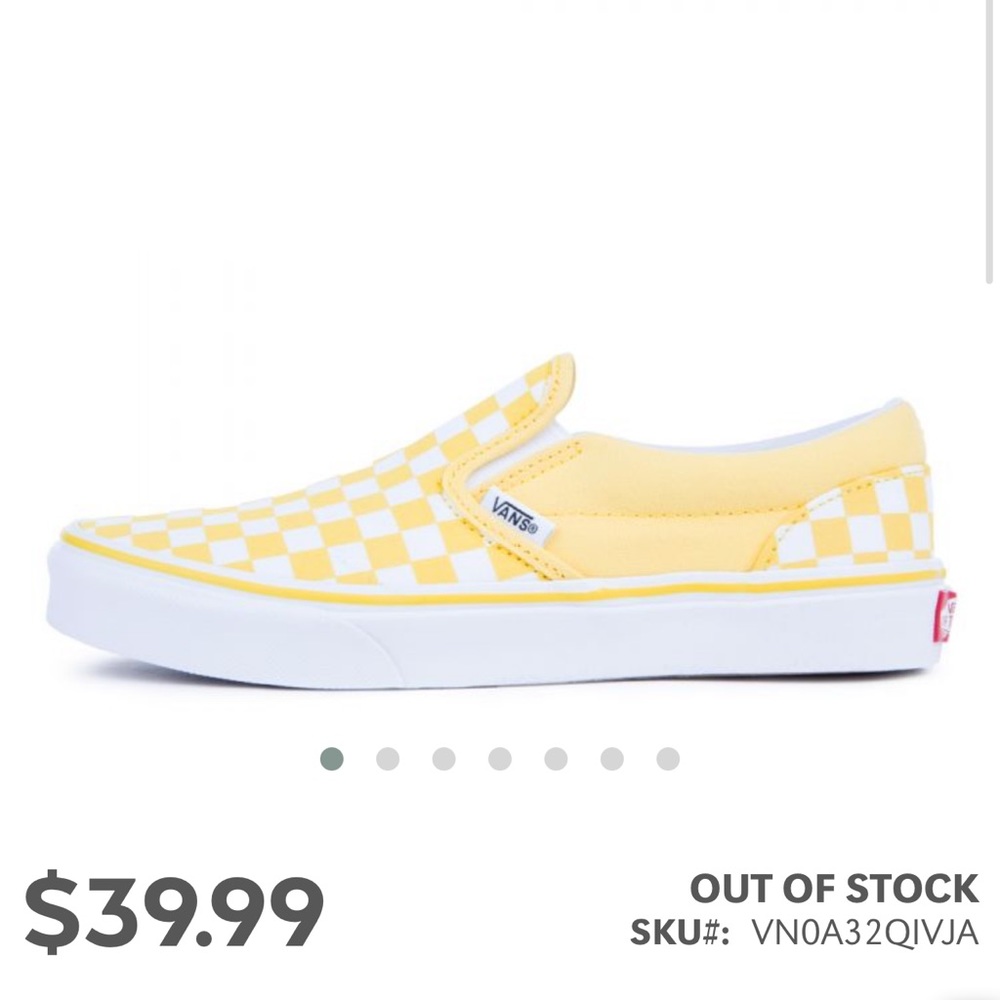 Yellow Vans Slip on